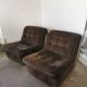Pair of velvet armchairs from the 70s/80s