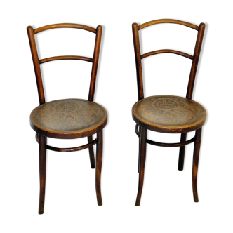 Pair of chairs Bistro Kohn, Austria 1900.