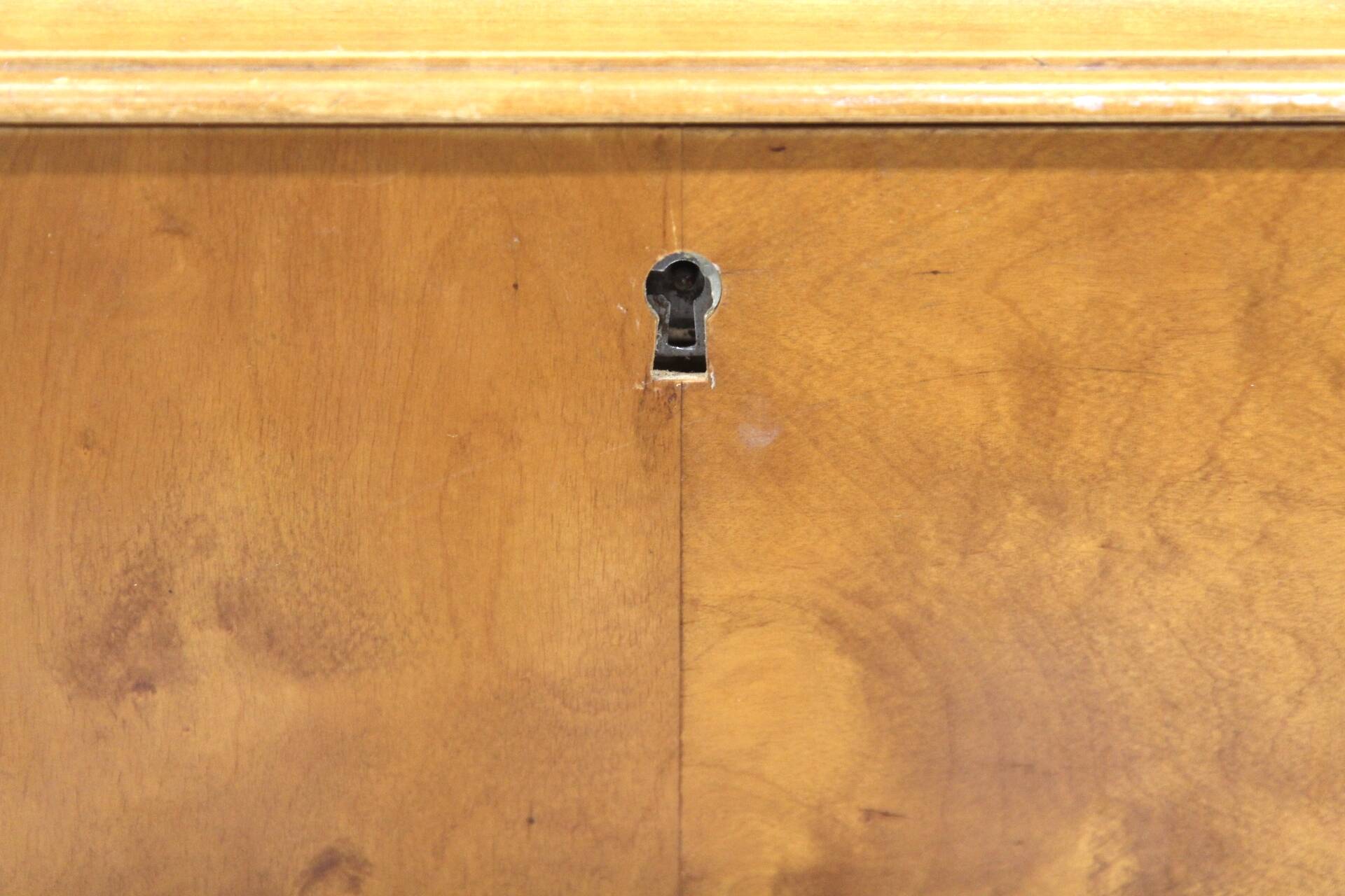 Scandinavian birch chest of drawers, Swedish modern, Sweden, 1940