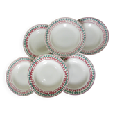 6 assiettes creuses vintage de Céranord St Amand 220505