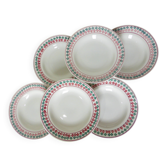 6 vintage deep plates from Céranord St Amand 220505