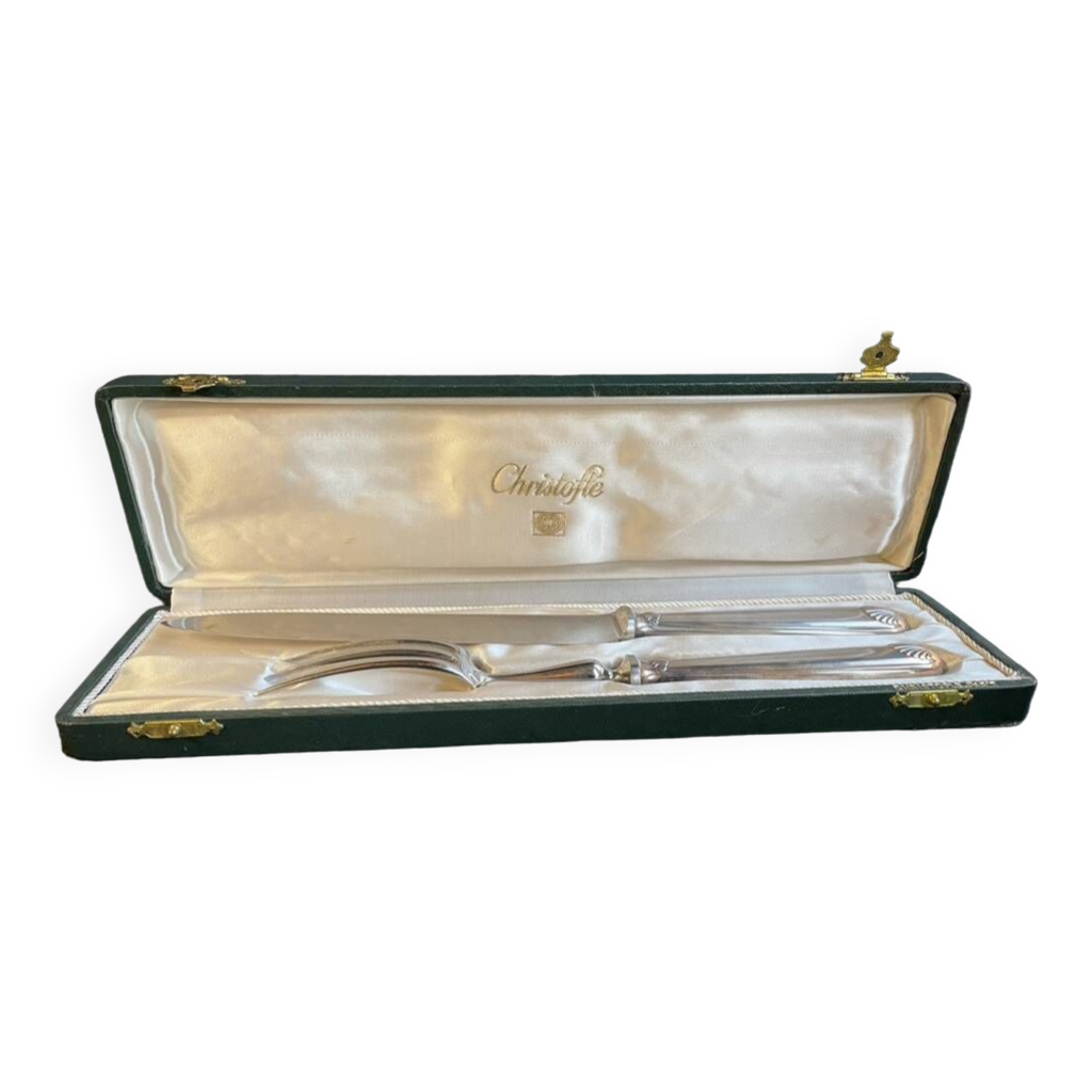 Service à Découper Christofle Vendôme – Argent Plaqué – En Coffret – Occasion