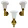 Mid-century brass and acrylic wall lamps Luxus, Sweden, 1960s