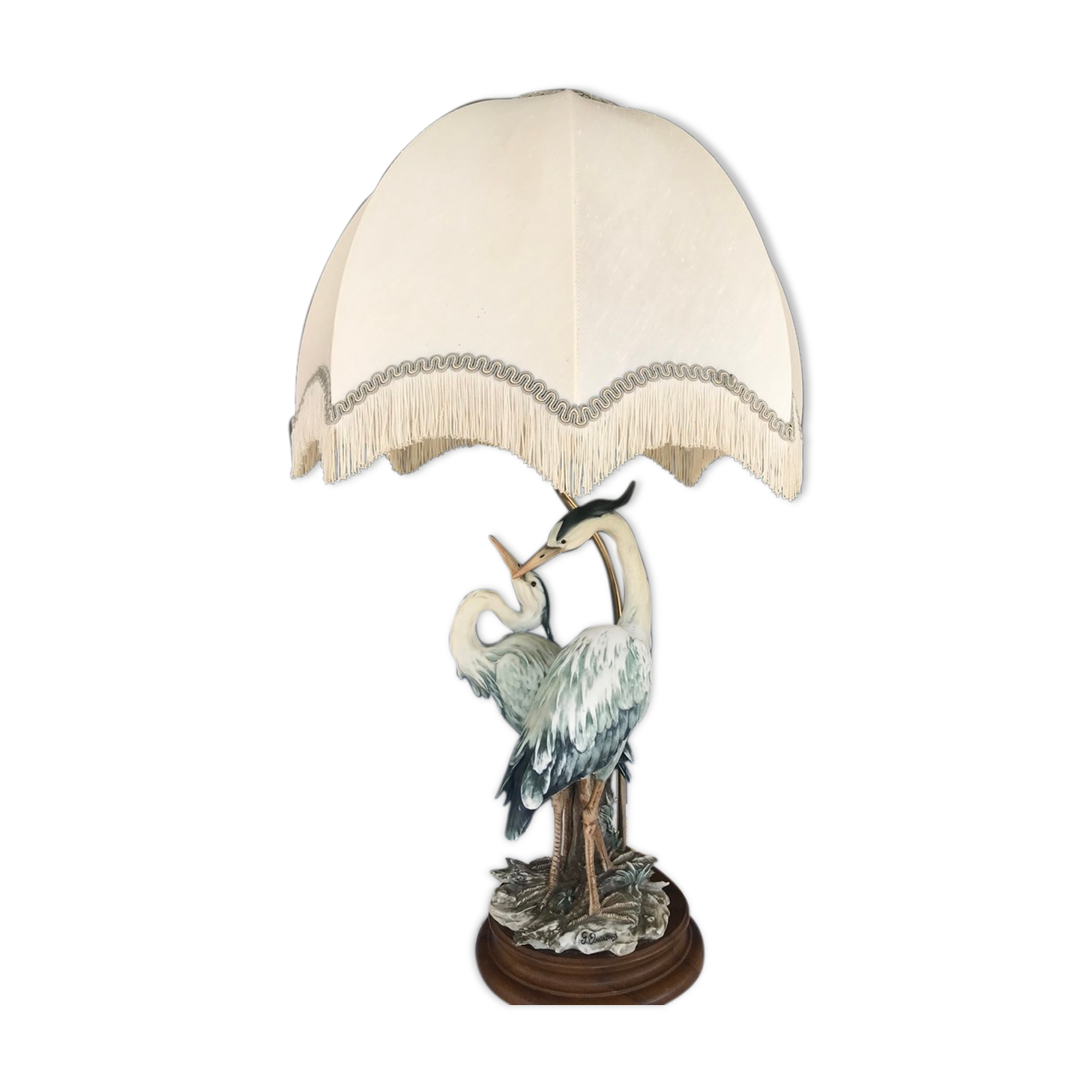 Herons lamp, capodimonte G.Armani 1960/70
