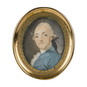 Miniature du XVIIIe portrait de