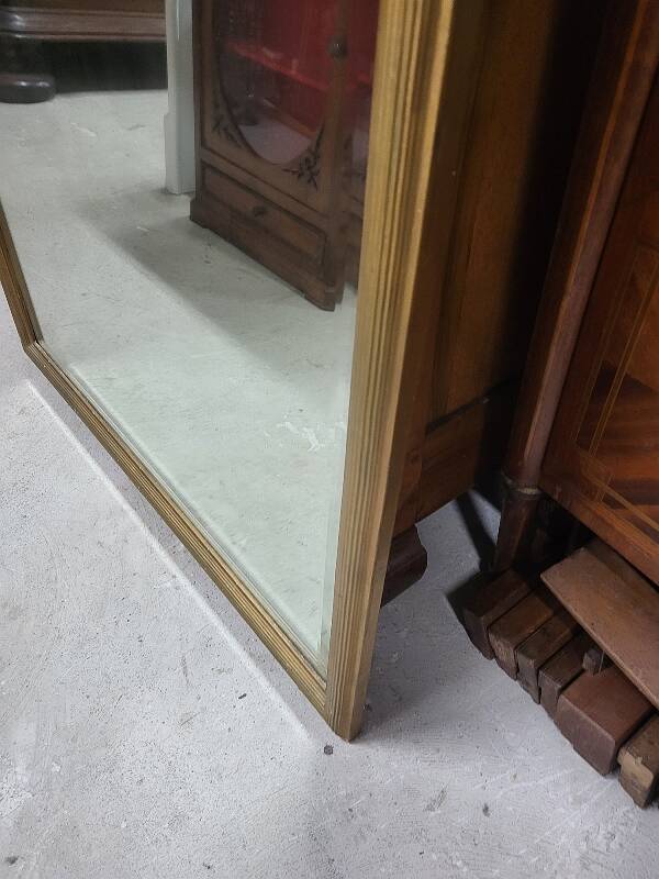 19th century gendarme's hat gilded mirror