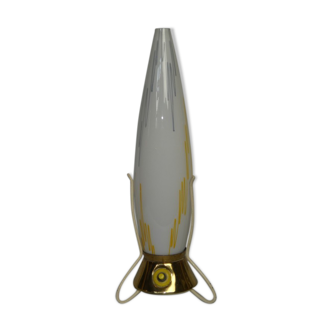 Vintage space age rocket table lamp by Leoš Nikel