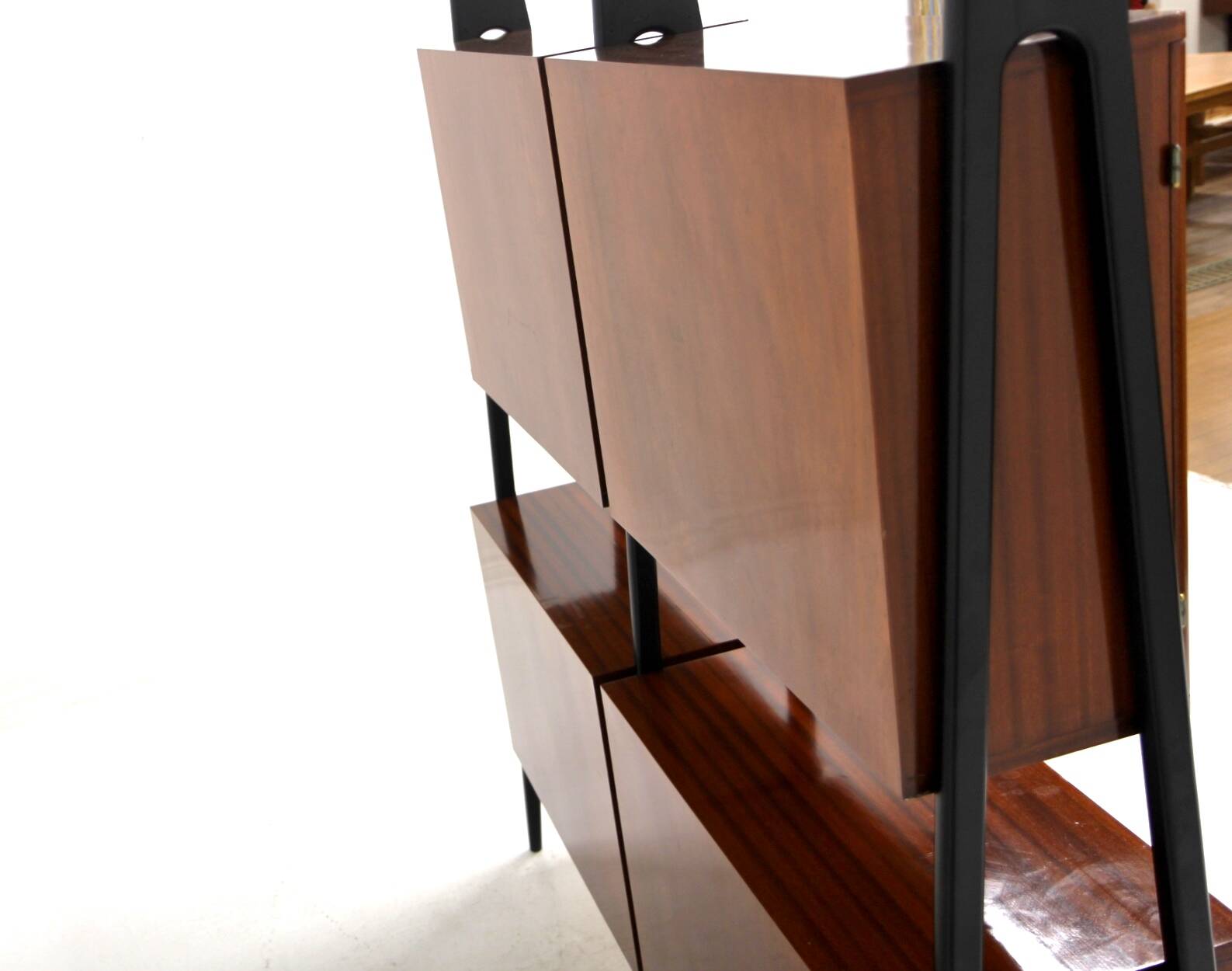 Scandinavian "double" mahogany cabinet, Sweden, 1960