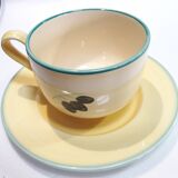 Petit déjeuner Luneville peint main jaune pâle