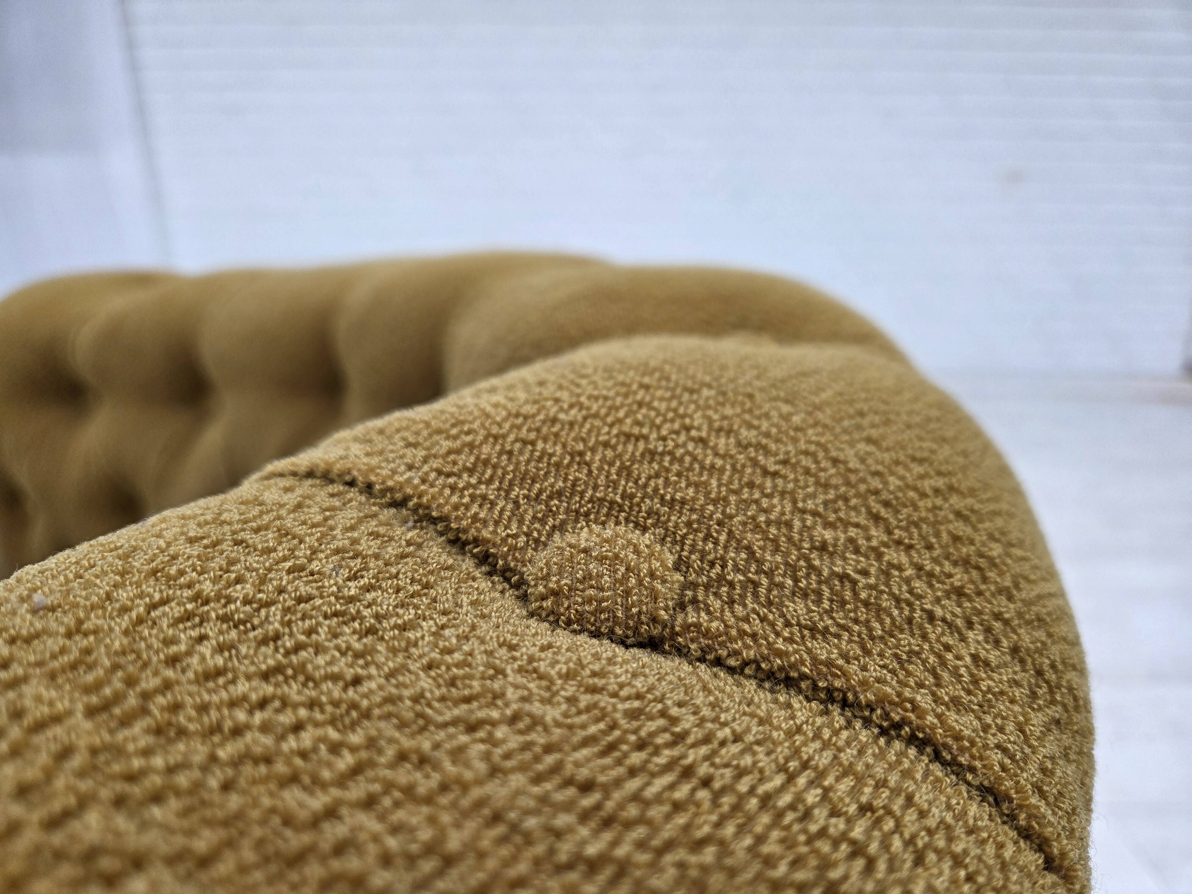 1950s, Danish relax chair, green furniture wool, ash wood.