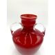 Large red glass vase Opalina Fiorentina Empoli, Italy, 1960s