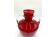 Large red glass vase Opalina Fiorentina Empoli, Italy, 1960s