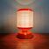 Vintage table lamp in orange and transparent plastic, 1960s.