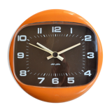 Orange clock JAZ model Marsic 1970's