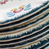 Set of 8 vintage Longwy Vieux Rouen dessert plates