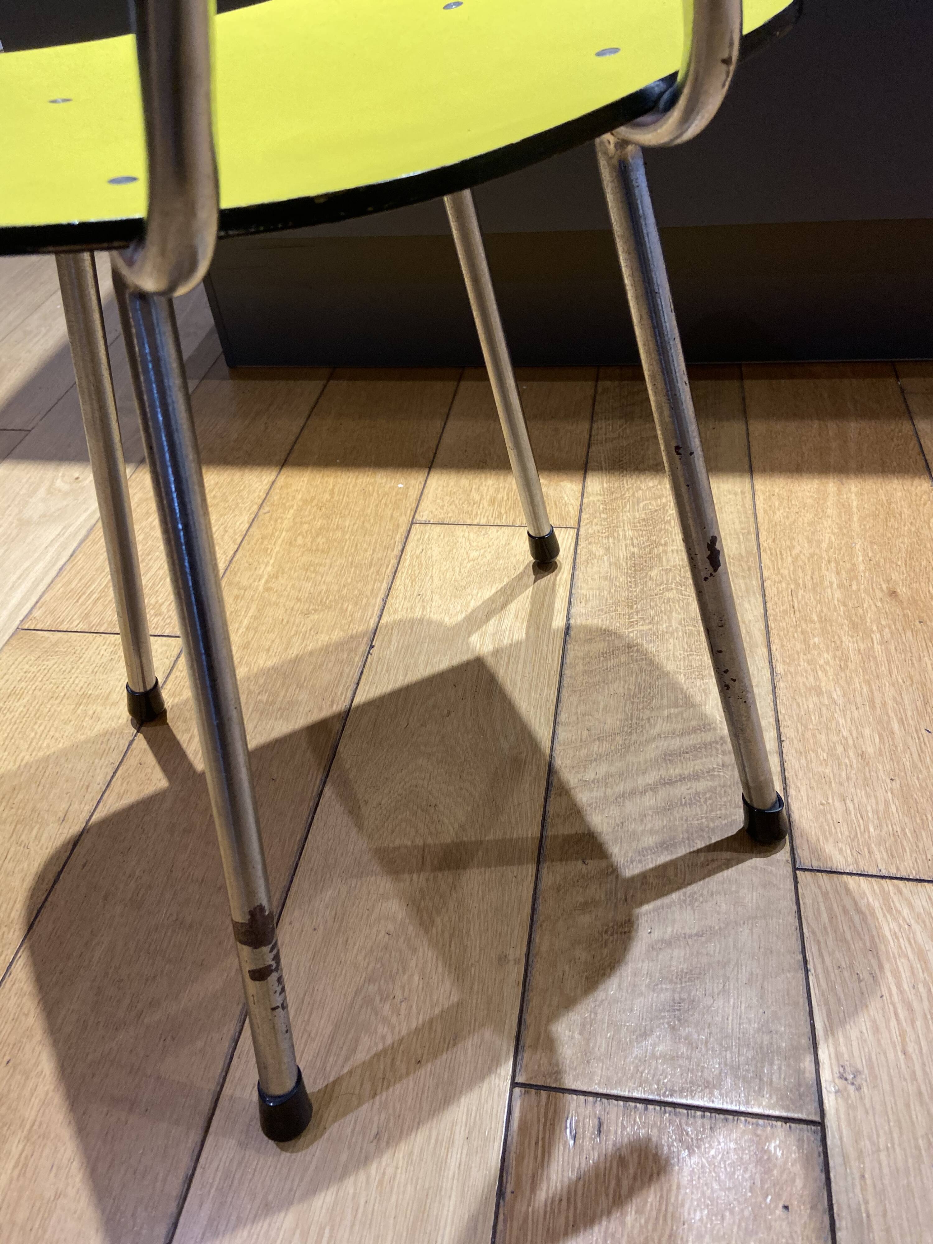 Yellow chair in child formica