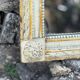 18th century painted wooden mirror