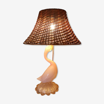 Lampe de table en verre de Murano solide en forme de canard, Italie des années 1960