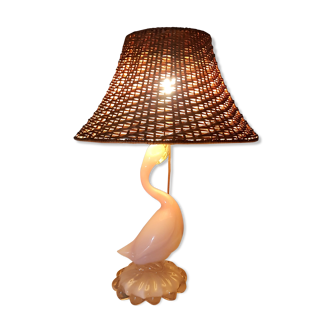 Lampe de table en verre de Murano solide en forme de canard, Italie des années 1960