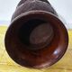 Vintage Turned and Carved Wooden Vase - Vine Decor H 28 cm