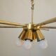 Rare Midcentury Brass Chandelier, 1970s