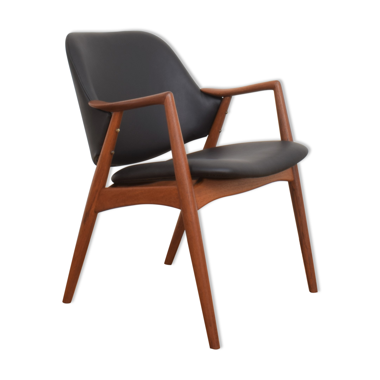 Swedish Teak Armchair by Alf Svensson for Dux