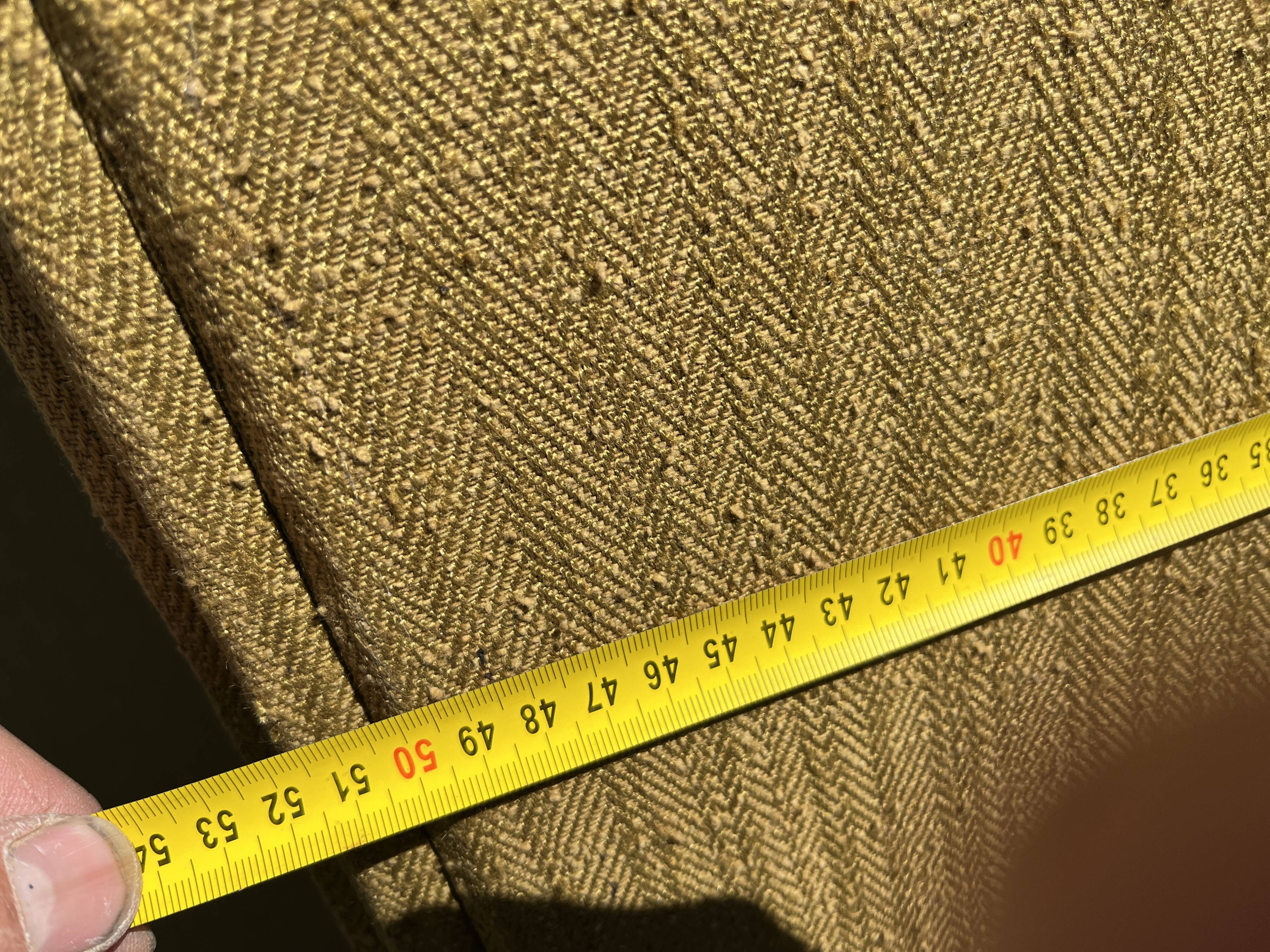 Antique 4-panel screen – burlap and upholstery nails