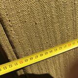 Antique 4-panel screen – burlap and upholstery nails