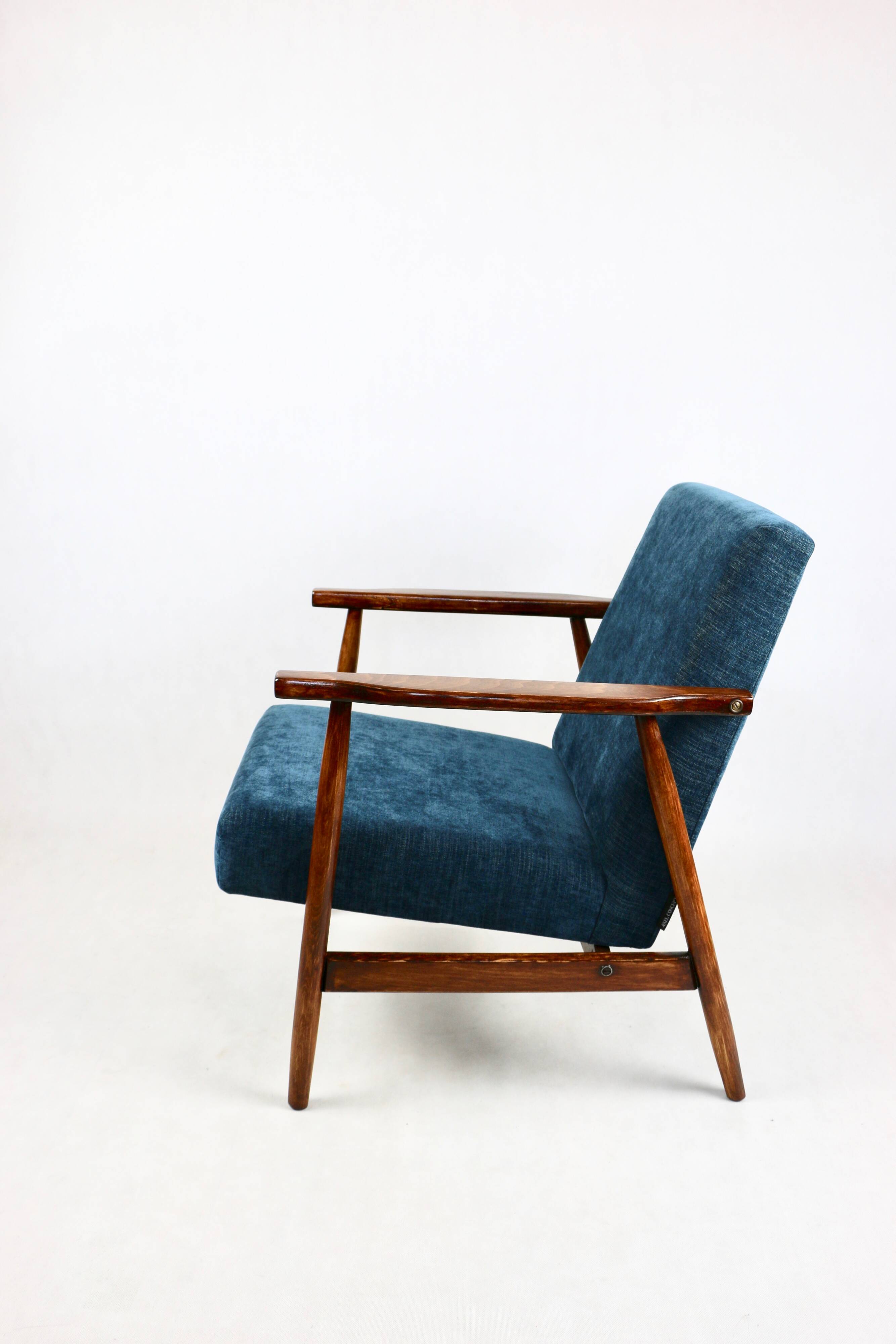 Fauteuil vintage, années 70 bleu - marine comme Lis