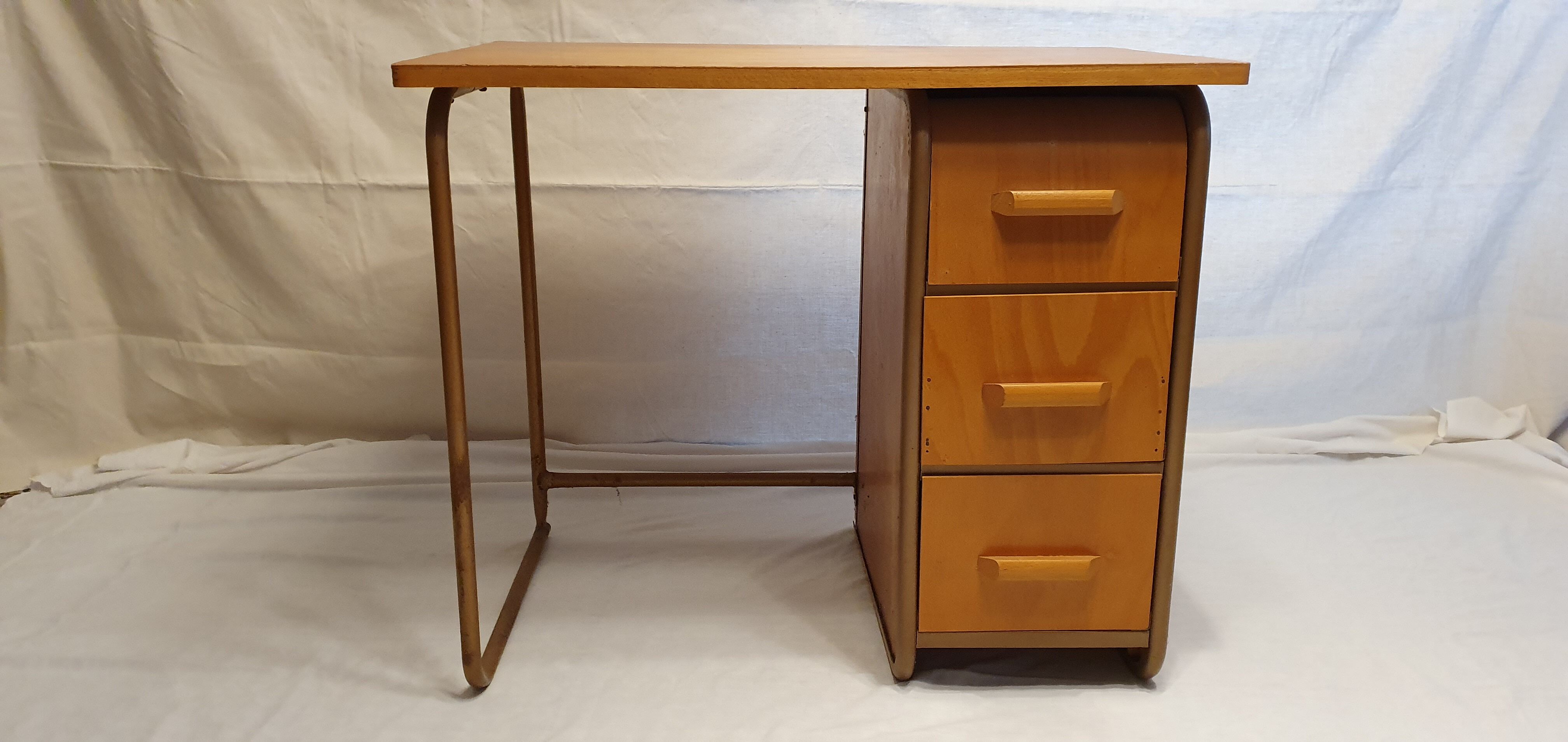 Children's desk in wood and metal 1950