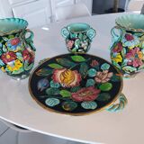 Set of 3 vases and ceramic cup Monaco Cerartvintage 1950