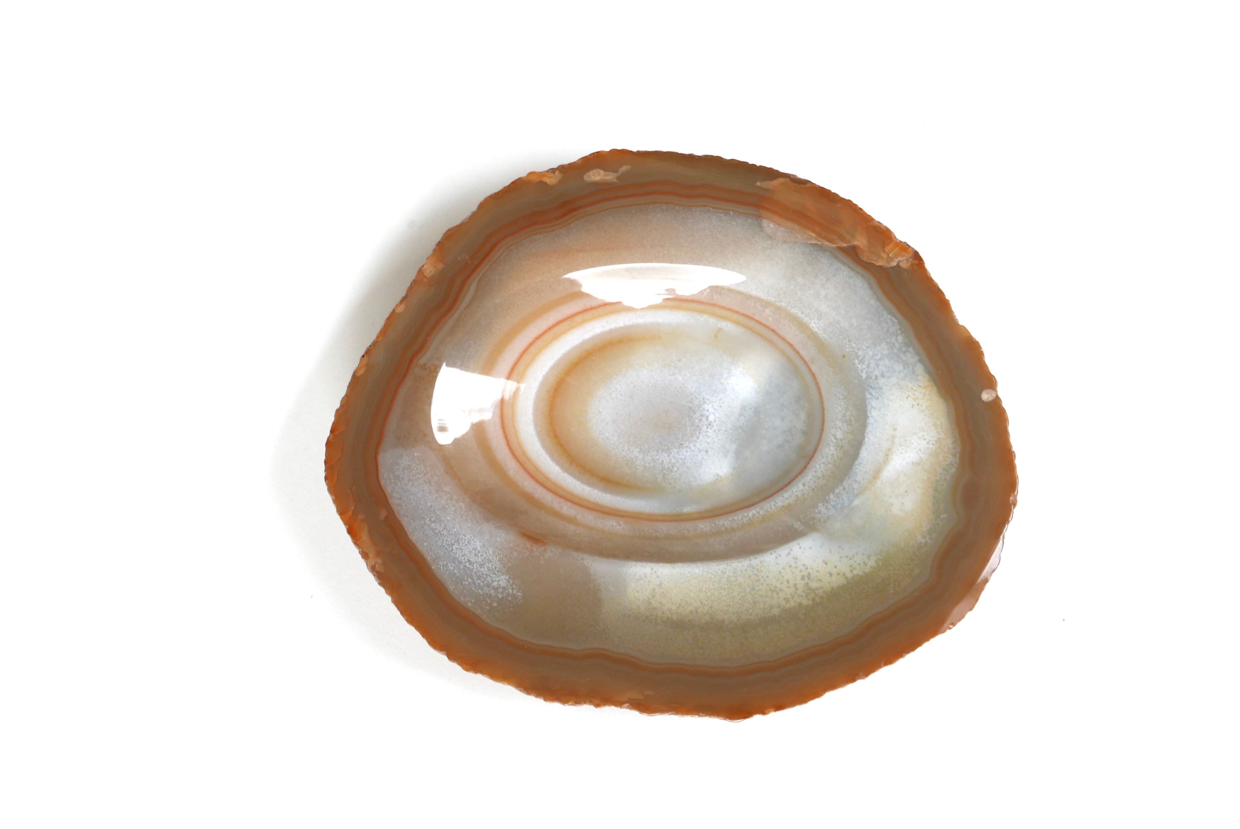 Empty agate pocket, carved stone, 70s