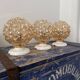 Trio of golden globe wall or ceiling lights
