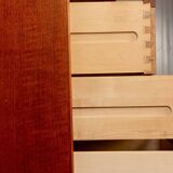 Large Danish chest of drawers, tallboy, 7 teak drawers by Henning Jørgesen.