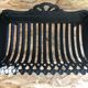 Old fireplace fireplace openwork grid cast iron black + removable plate vintage