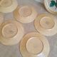 6 small dessert plates in vintage Chantilly Longchamp sandstone