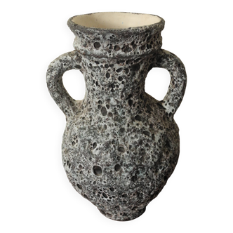 ancien vase céramique Monnetier déco rétro fat lava vintage vase design 60s