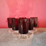 Luminarc red stemware