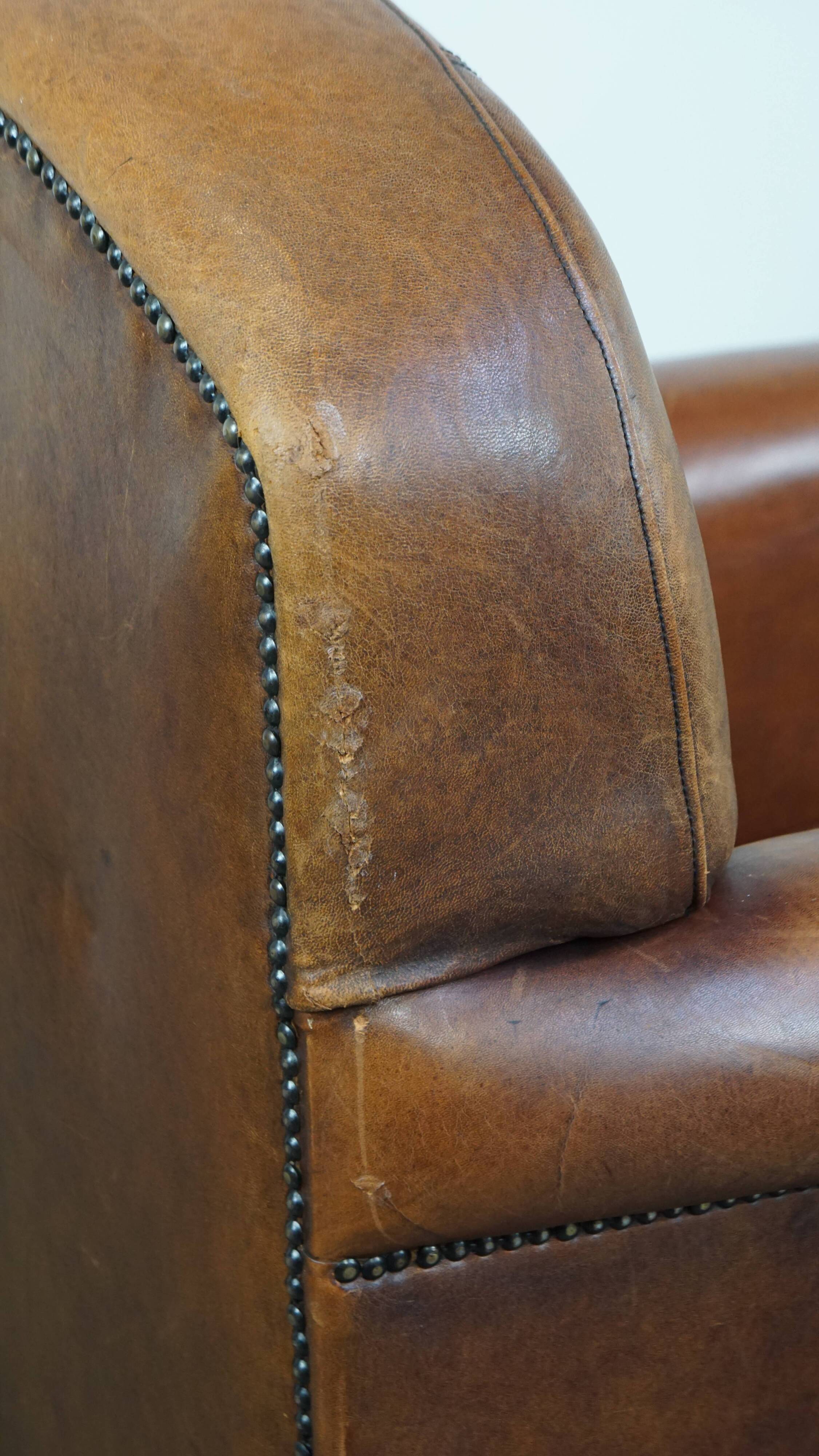 Comfortable Sheepskin Leather Armchair