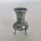 Tripod vase soliflore silver