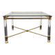 Hollywood Regency gold and perspex side or small coffee table