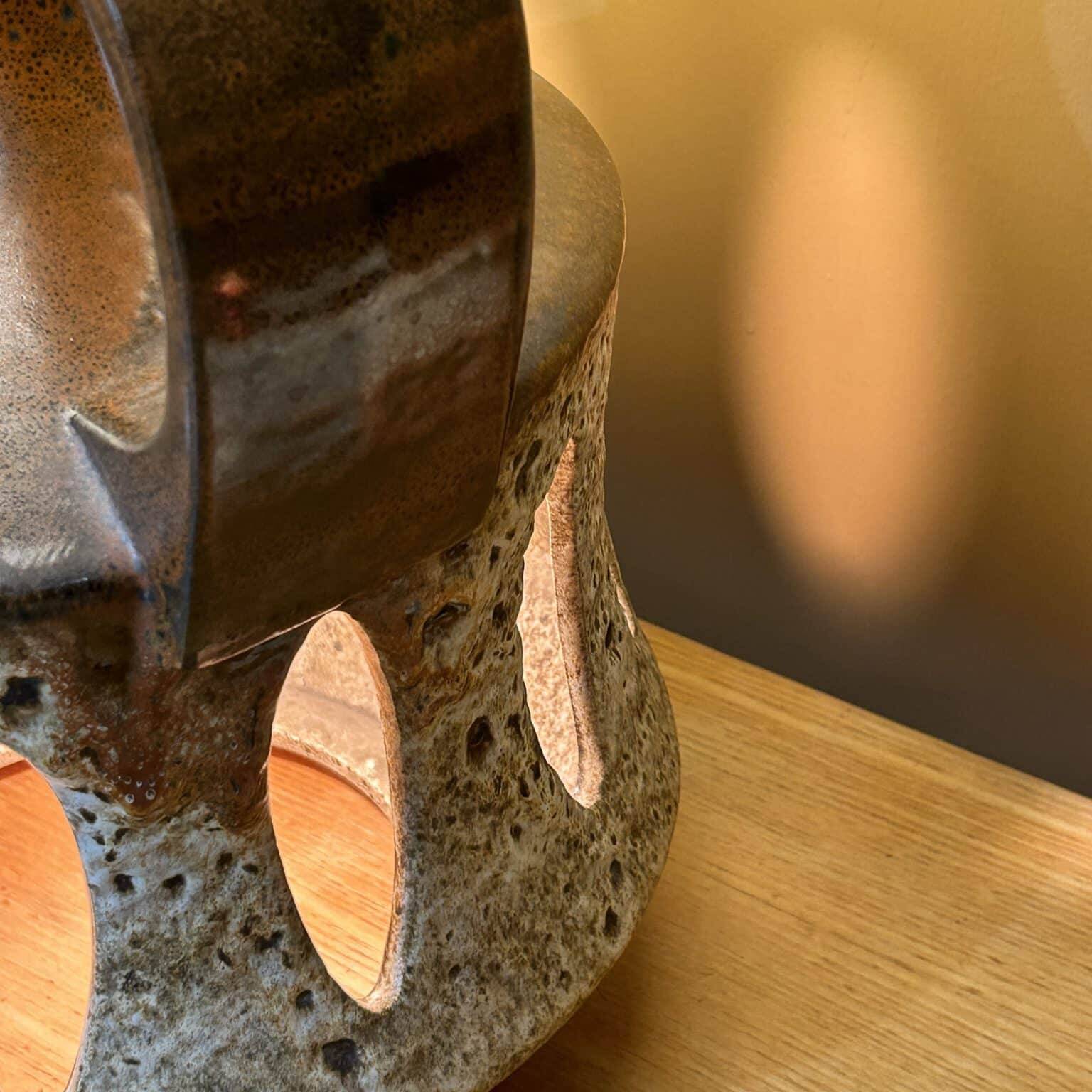 70′ brown ceramic lamp