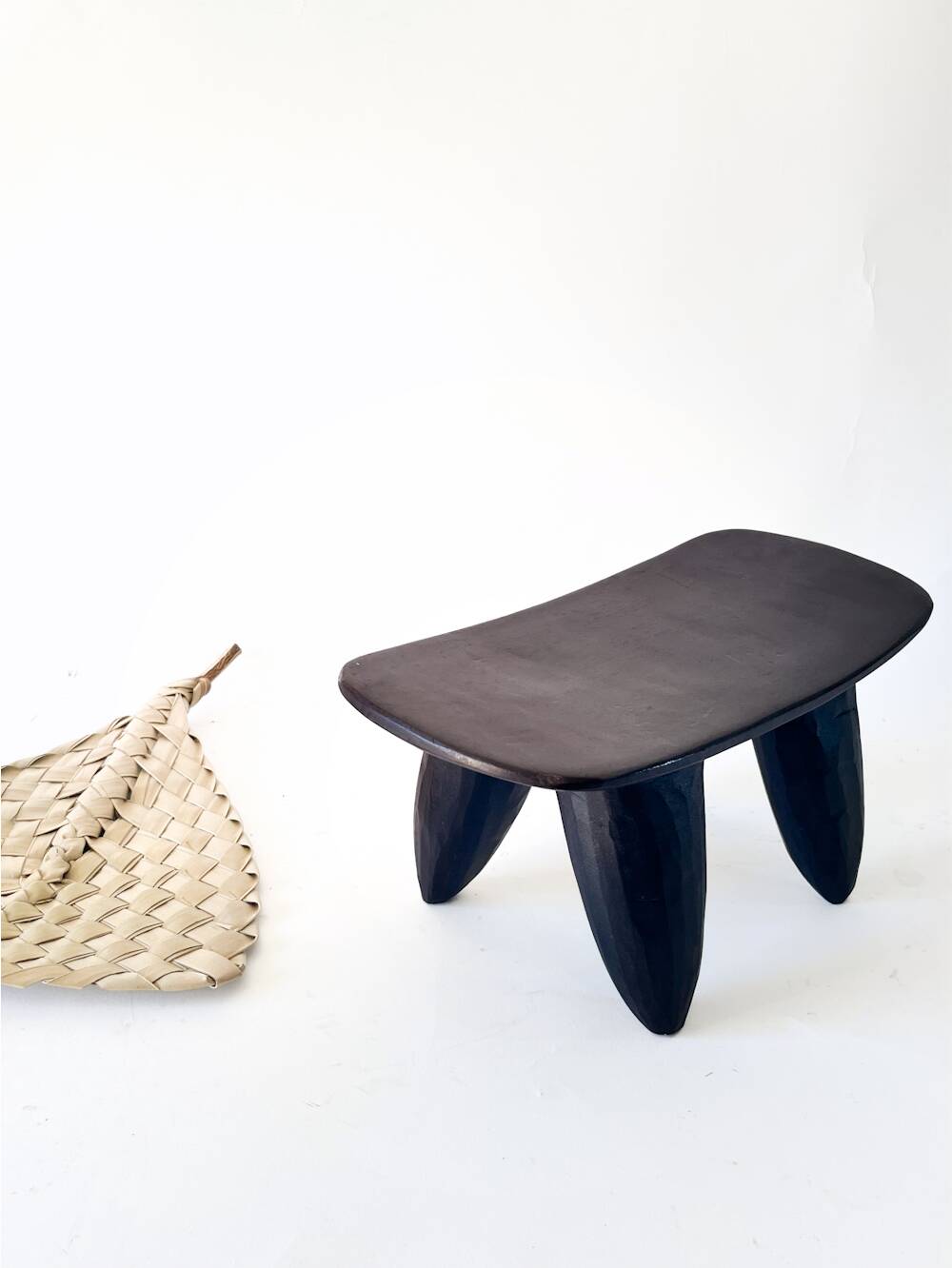Senoufo XS N1 "headrest" stool in hand-carved wood