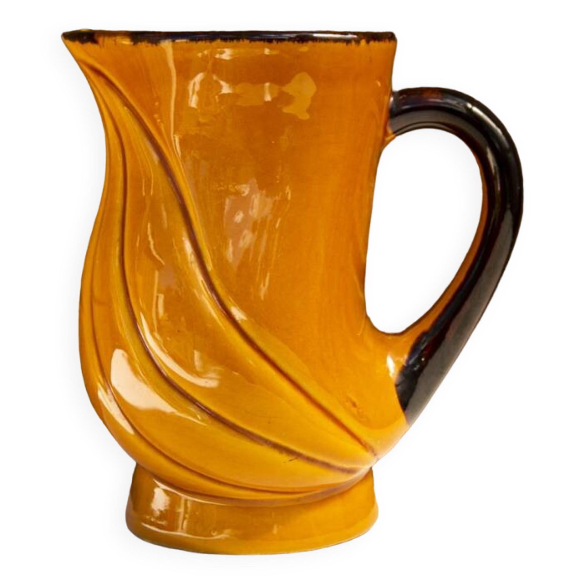 Carafe Pot Laval France Turban yellow