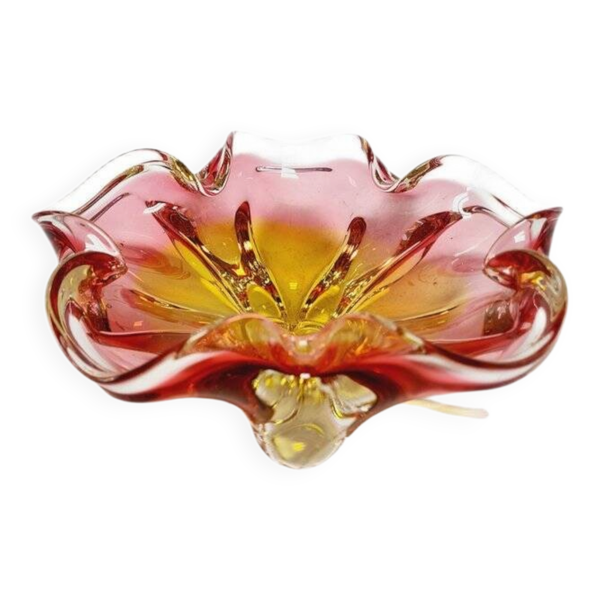 Decorative bowl by J. Hospodka for Chribska Glassworks, Czechoslovakia, 1960s