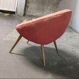 Fauteuil rond egg vintage années 50