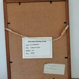 Still life with oil flowers on ancient panel