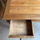 Large desk with turned legs in solid oak (renovated)