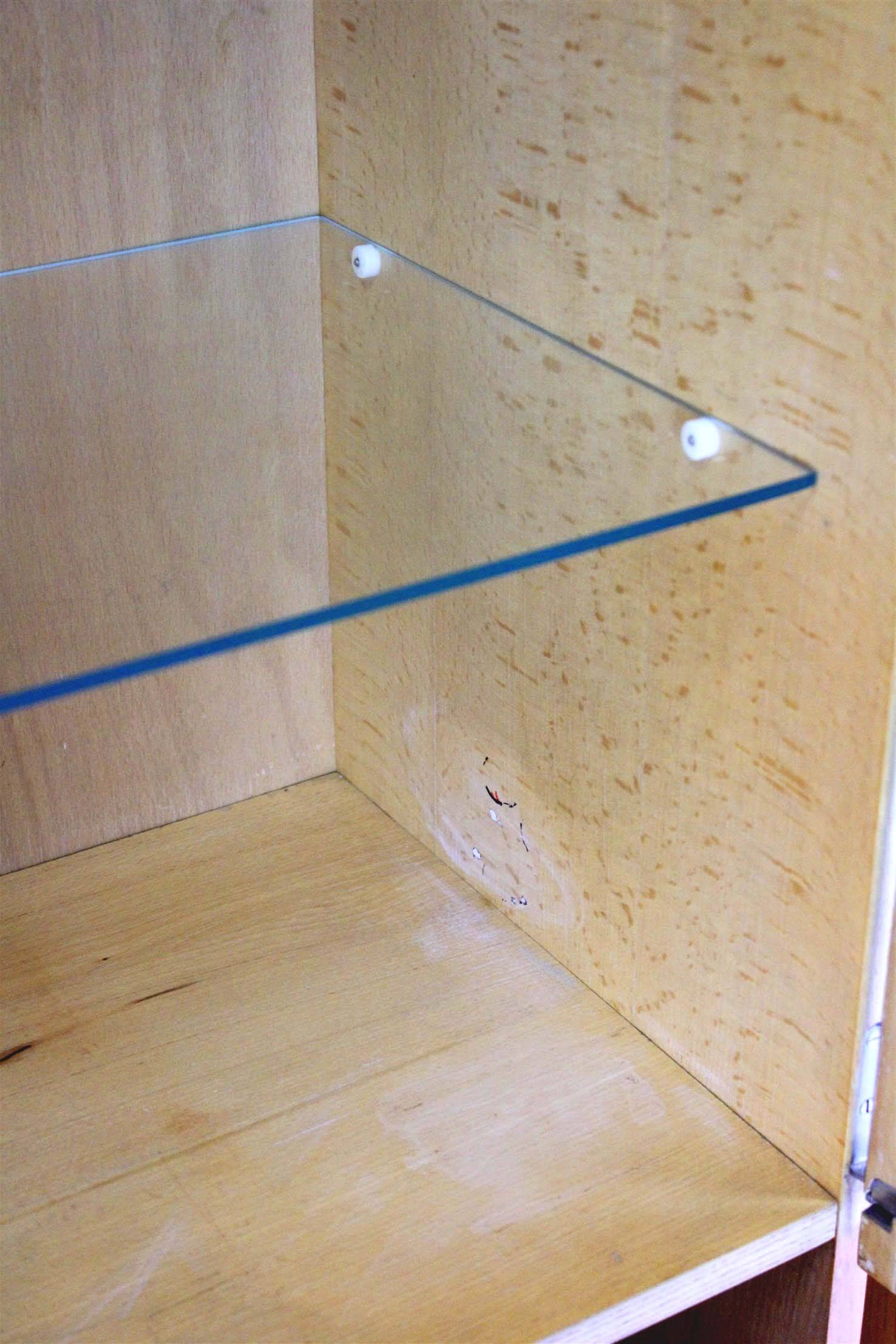 Mid-century ash and walnut wardrobes by Jitona, 1960s, set of 2.