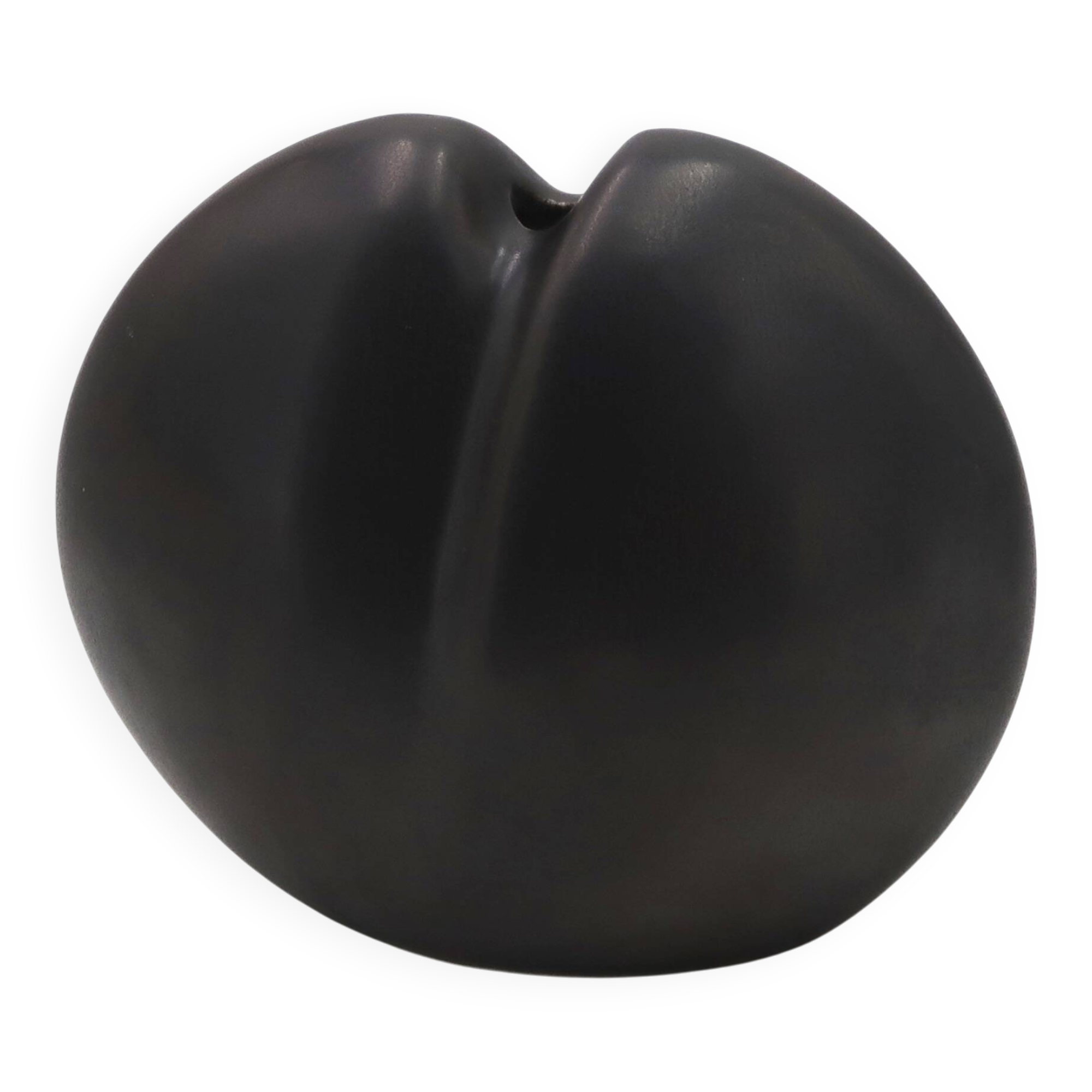 Black porcelain vase by Jacqueline and Tim Orr, 1970s